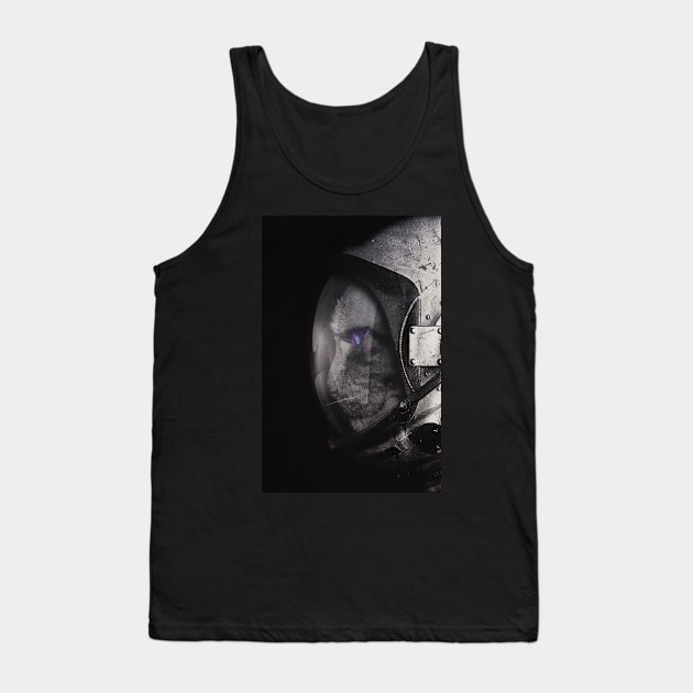 Space catet Staring into space Tank Top by SeamlessOo